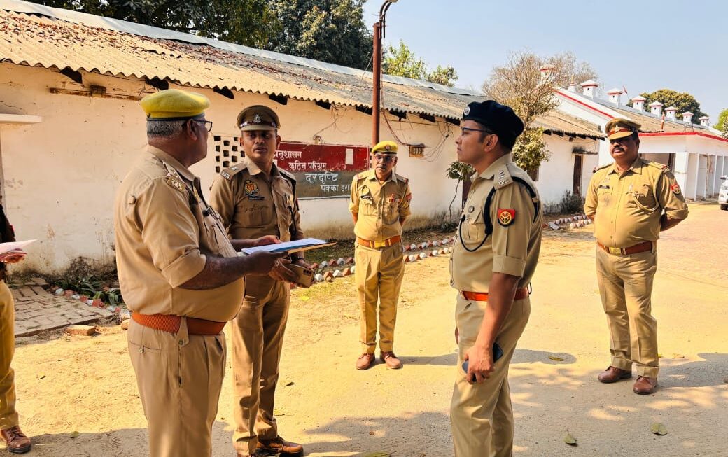 पुलिस अधीक्षक द्वारा रिक्रूट आरक्षियों के प्रशिक्षण के लिए रिजर्व पुलिस लाइन का किया निरीक्षण